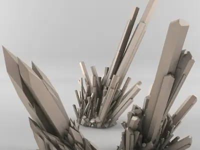 Crystals 3D model