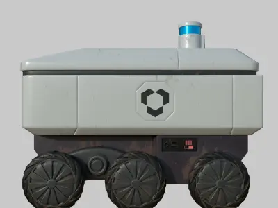 Delivery robot Low-poly 3D model purchase