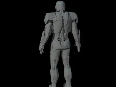 Iron man armor Low-poly 3D model