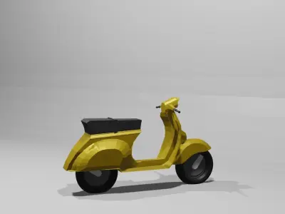  Vespa Scooter low-poly 3D Model Low-poly 3D model 3D model