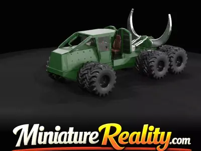 1-87 Tigercat Skidder 640 Print Ready STL 3D print model purchase