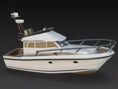 Modern Luxury Motor Yacht Cabin Cruiser 3D print model