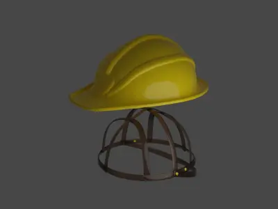 Yellow Safety Helmet 3D model purchase