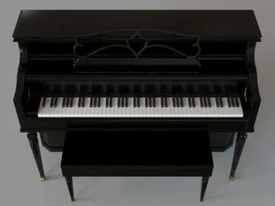 Fischer New York Antique Piano 3D model