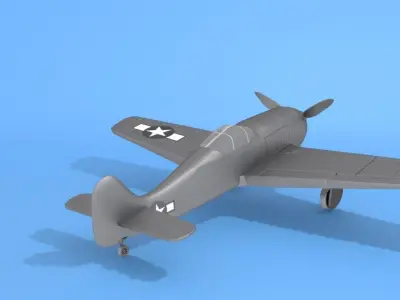 Focke-Wulf Low-poly 3D model
