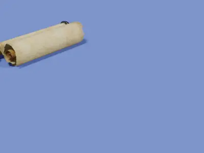 Rouleau de parchemin - parchment roll Free 3D model