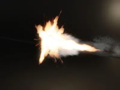 Gun Muzzle Flash Low-poly 3D model