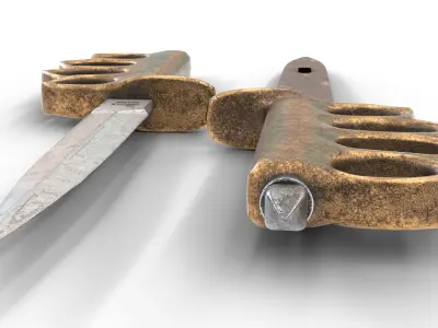 Trench Knife MK1 1918 Low-poly 3D model
