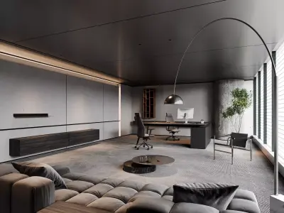  Office interior scene 56 3D model