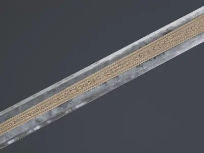 Sword 10 Low-poly 3D model