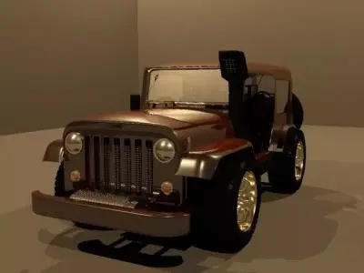  old JEEP  Free low-poly 3D model