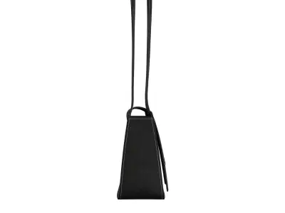 Black Leather Shoulder Bag 3D model