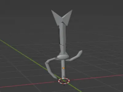 sword with arrow in it Free low-poly 3D model