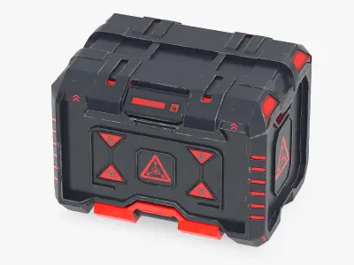 Sci-Fi Storage Crate Locked 3D model