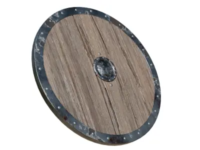 medieval shield Low-poly 3D model 20