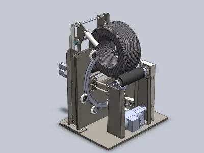 Tire wrapping machine 3D model