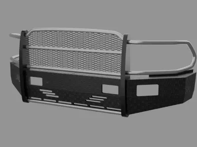 Front Heavy-Duty Bumper  Low-poly 3D model