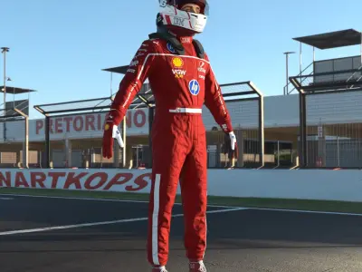 Red Team F1 Racing Driver 2025 2 in 1 3D model