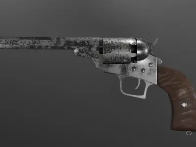 Dragoon colt gun Low-poly 3D model