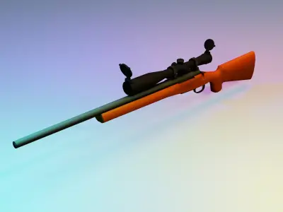 REAL WEAPONS AND SCOPES  Low-poly 3D model