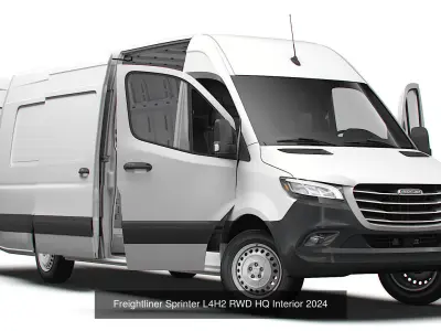 Freightliner Sprinter Panel Van HQ Interior 2024 collection 3D Model Pack