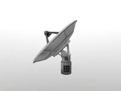 Low Poly Radio Dish Free low-poly 3D model