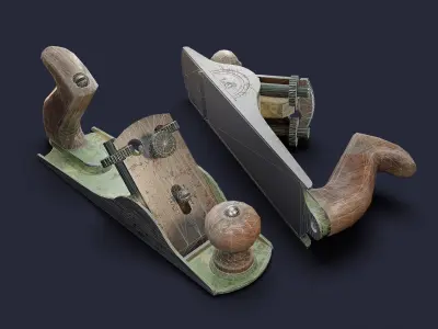 Jointer pair of planes Low-poly 3D model