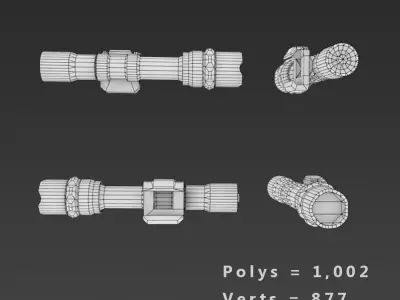 M4 Carbine Assult Rifle Low-poly 3D model