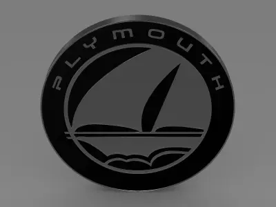 plymouth logo 3D model by Sergey