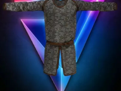 Chainmail low-poly Low-poly 3D model
