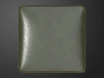 Vintage Stool 2 Low-poly 3D model