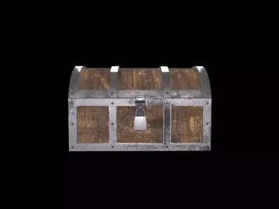 Old Chest Low-poly 3D model purchase