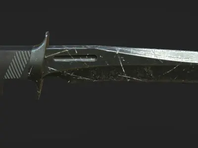 Tactical Knife Free low-poly 3D model