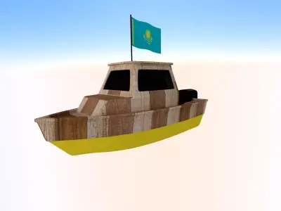Kazakhstan Fishing Boat 3D model