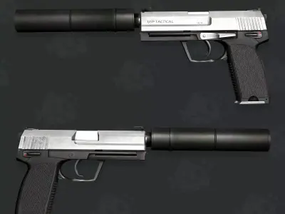 usp for game  Low-poly 3D model