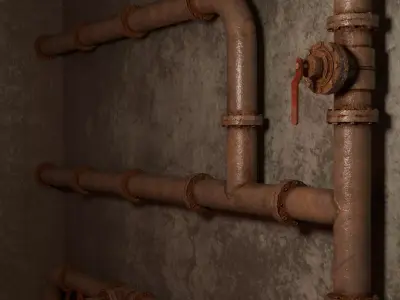Modular Pipes Low-poly 3D model from CGTrader