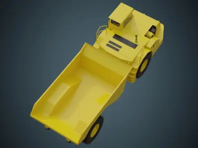 Mining Truck 1A Low-poly 3D model