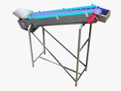 Plastic Modular Belt Elevator 3D model