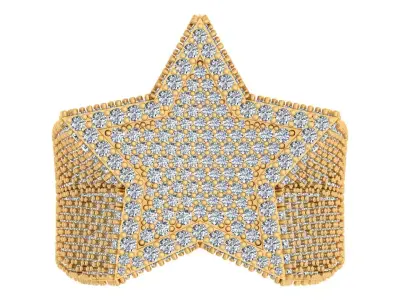 Star Hip Hop Ring 3D print model