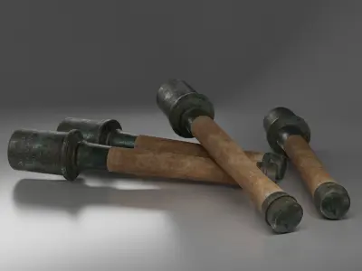 Game ready German Grenade M24 Low Poly  Low-poly 3D model