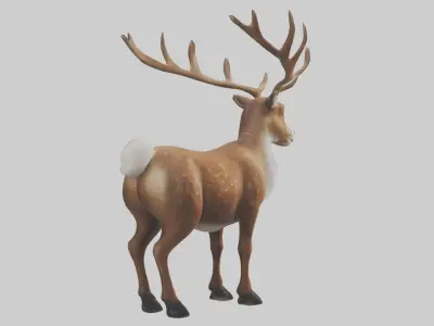 Reindeer deer Low-poly 3D model