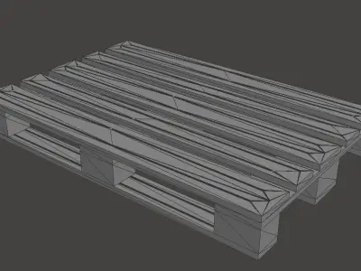 Pallet 1200 x 800 mm 3D model