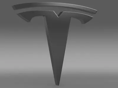 Tesla wheel Logo  3D model