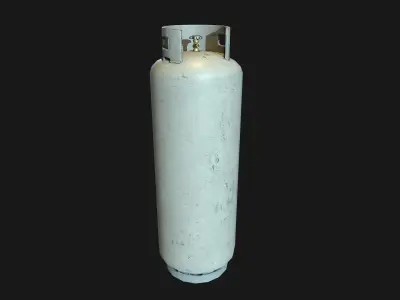 Low Poly PBR 48kg Gas Bottle Low-poly 3D model