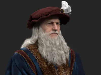 Leonardo Da Vinci Bust 3D model purchase