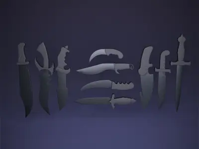 Dagger pack Free low-poly 3D model