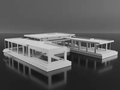 Cottage Low-poly 3D model