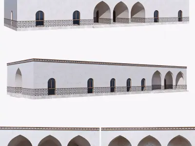 Islamic Architecture Arched Building 3D model