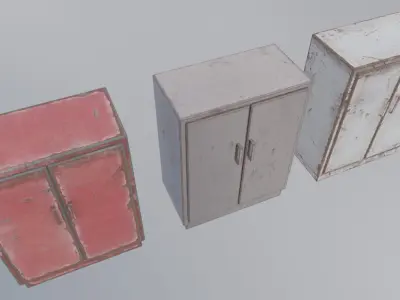 Electric Cabinet Low-poly 3D model purchase