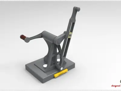 FST1349 Whitworth Slider-Crank Quick-Return Mechanism  Free 3D model
